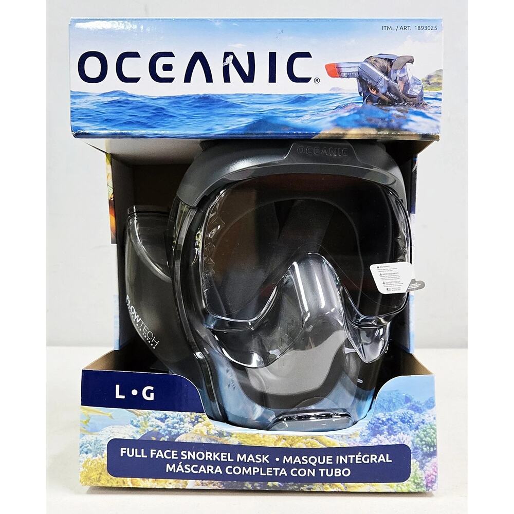Oceanic ART1893025 Full Face Snorkeling Mask Large Panoramic View NEW